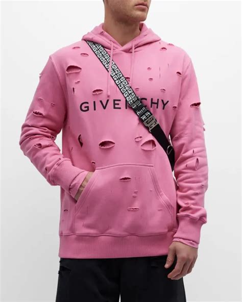 rote givenchy hoodie|Givenchy destroyed hoodie.